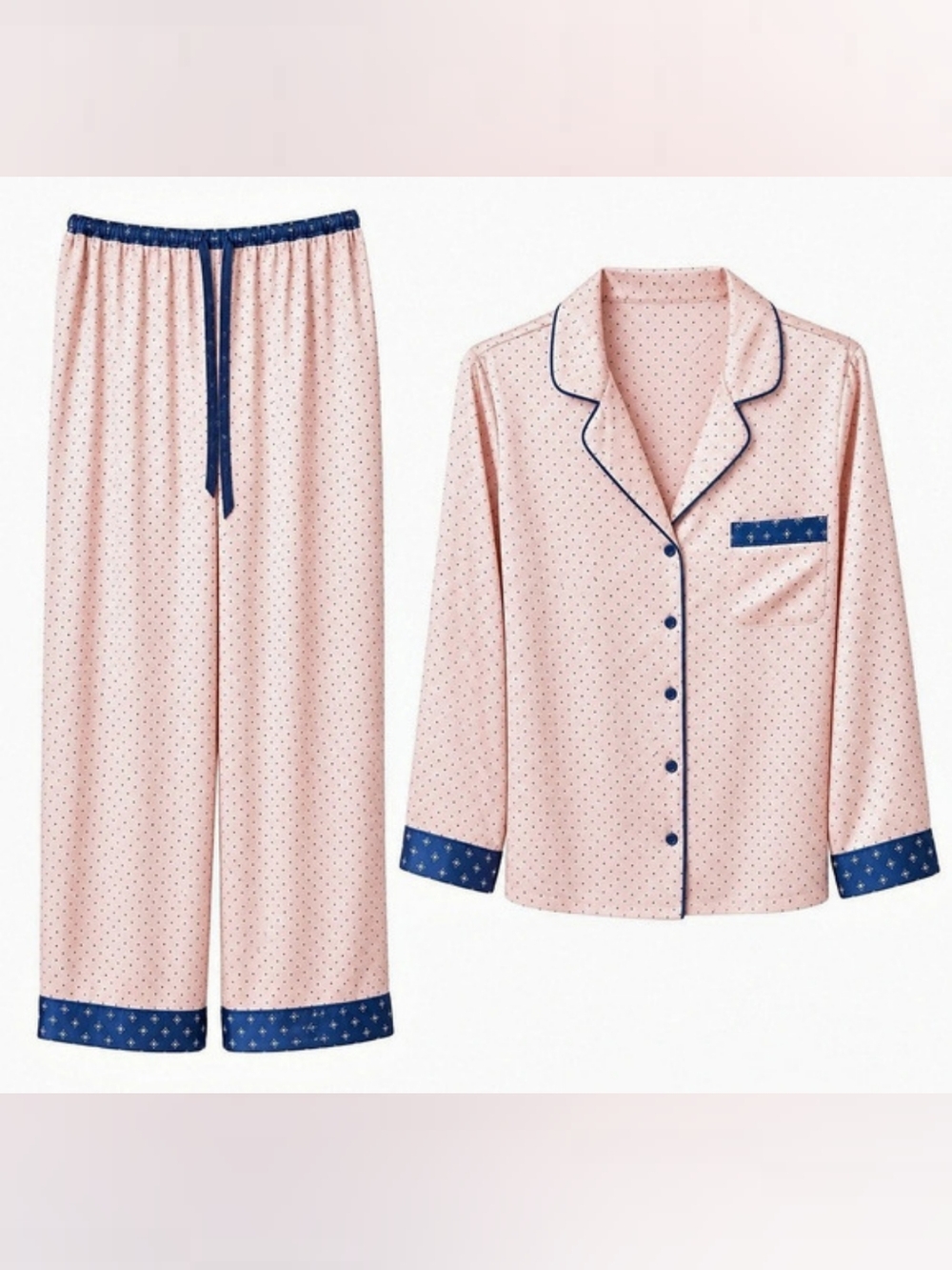 Polka Dot Pajama Set by In Bloom Pink & Blue Size L